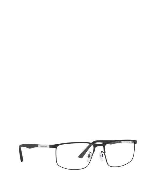 Emporio Armani White Rectangle-Frame Glasses for men