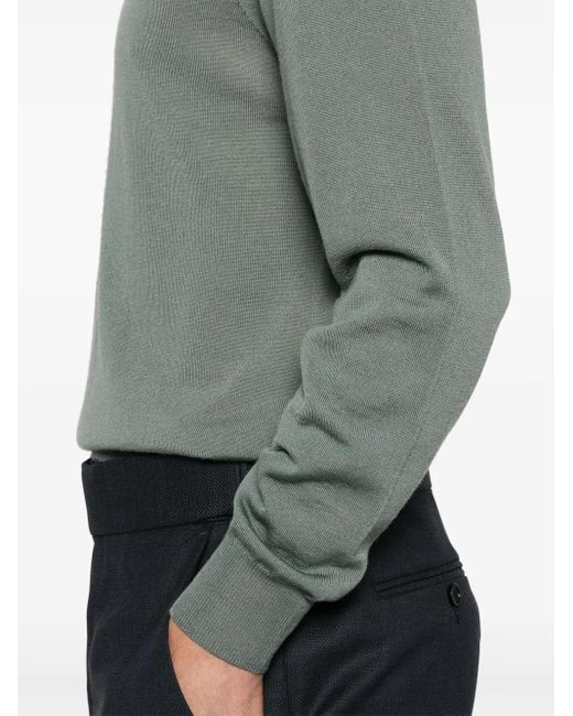 Canali Green Merino Sweater for men
