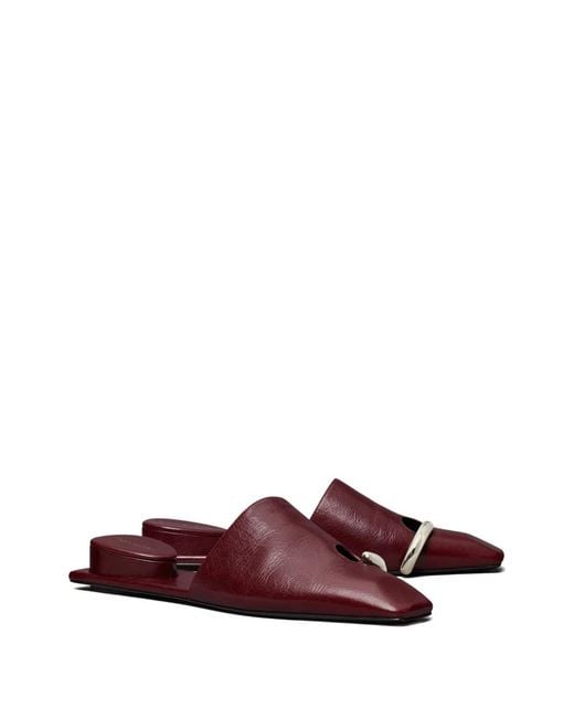 Tory Burch Purple Pierced Mules