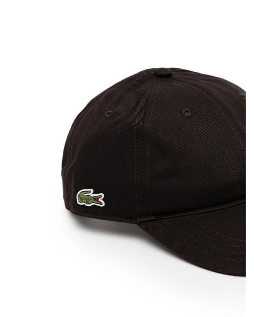 Lacoste Black Logo-Patched Cap
