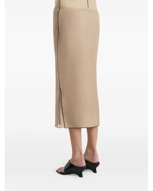 Khaite White Syndi Skirt