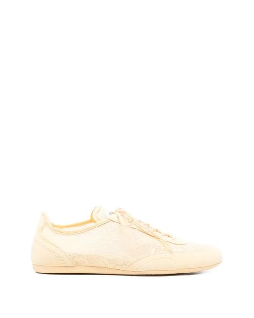 Jimmy Choo Natural Sunny F Suede-Lace Sneakers