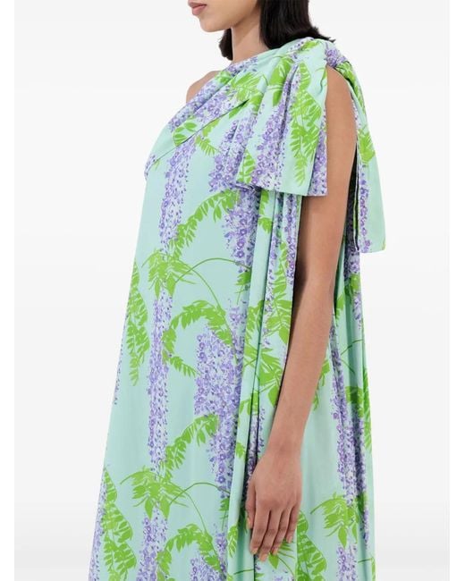 BERNADETTE Green Wisteria-Print Dress