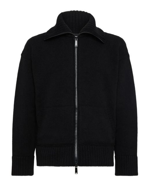 DSquared² Black Zip-Up Cardigan for men