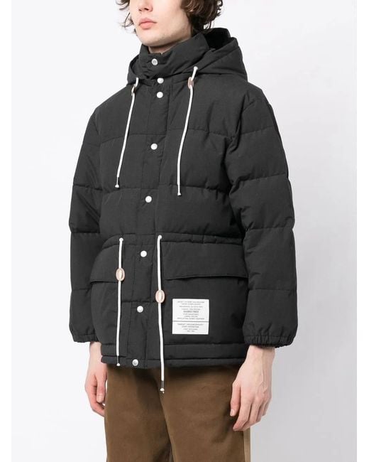Neighborhood Black Drawstring-Fastened Padded Jacket for men