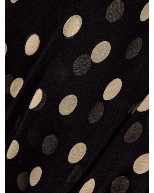 Robe courte en soie à pois Stella McCartney en coloris Black