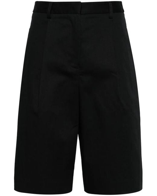 Matteau Black High-Waist Chino Shorts