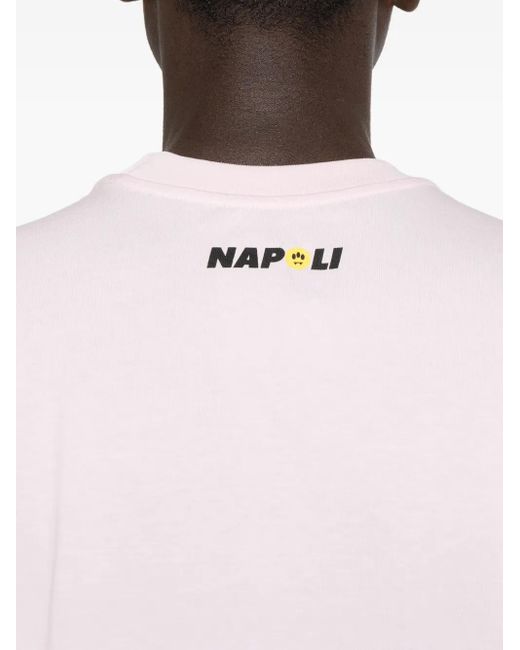 メンズ Barrow プリント Tシャツ Pink