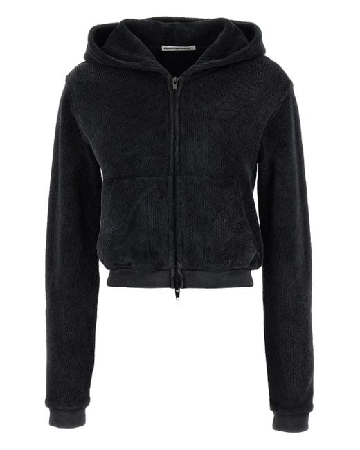 Alexander Wang Hoodie Met Geborduurd Logo in het Black