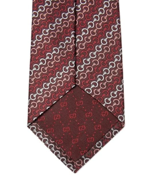 Gucci Purple Horsebit Chain Tie for men