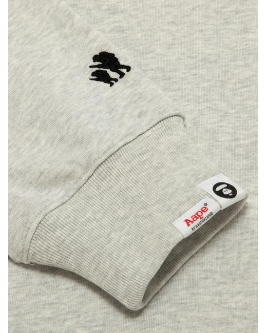Felpa Aape Con Zip E Cappuccio di Aape By A Bathing Ape in Gray da Uomo