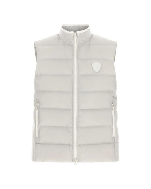 Brunello Cucinelli White Heraldic Patch Vest