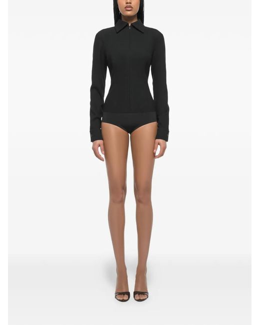 Anouki Black Collared Bodysuit
