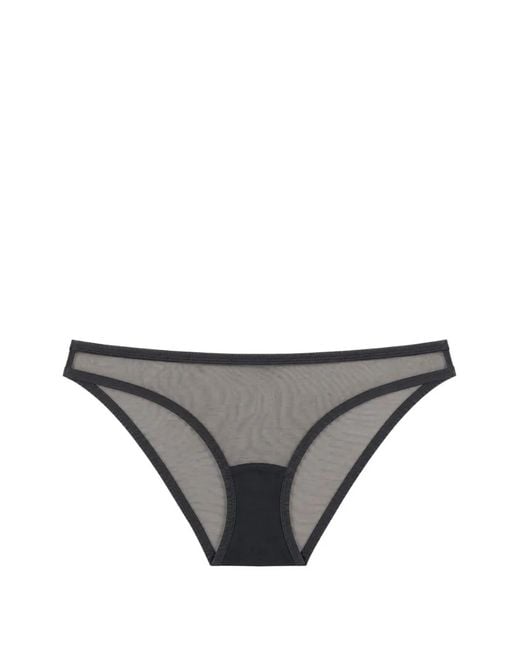 Yasmine Eslami Gray Jeanne Mesh Briefs