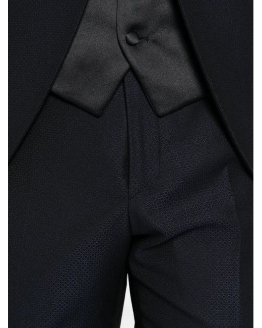 Manuel Ritz Blue Costume À Col Châle for men