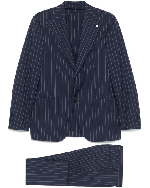 Completo Gessato di Luigi Bianchi in Blue da Uomo