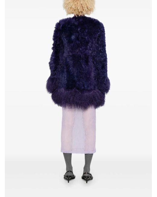 Miu Miu Blue Textured Coat