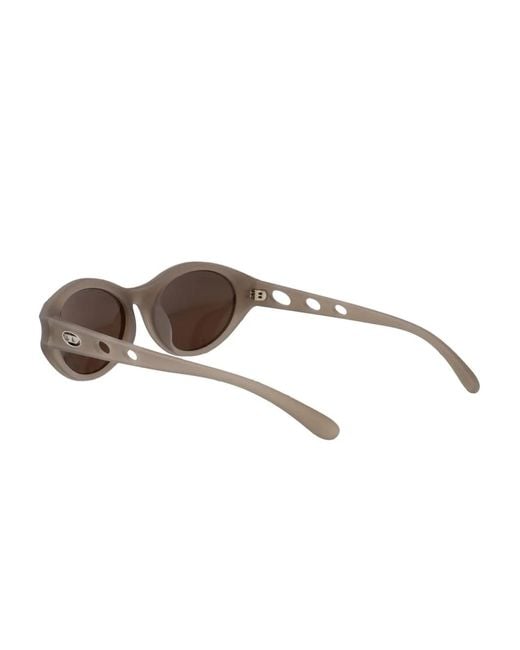 DIESEL Brown Oval-Frame Sunglasses
