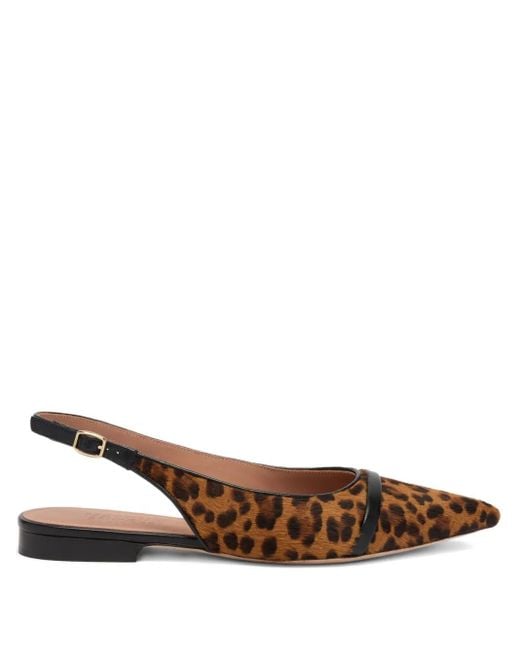 Malone Souliers Brown Suede Jama Slingback Flats