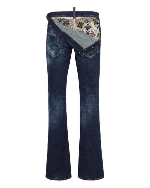 DSquared² Blue Be Cool Be Nice Bootcut Jeans for men