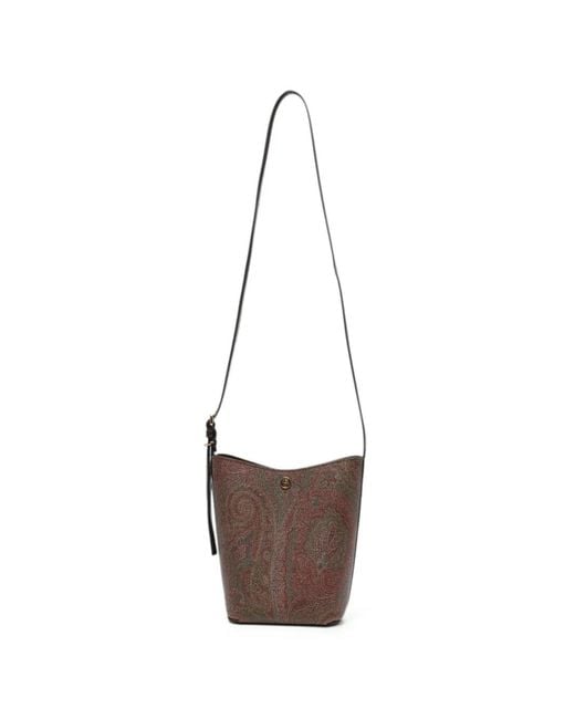 Borsa A Spalla Con Stampa Paisley di Etro in White