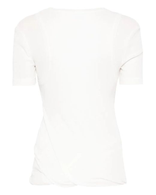 Jil Sander White Short Sleeve Crew-Neck Top