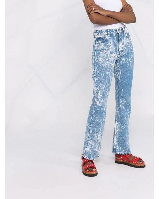 Ganni Blue Trousers Denim