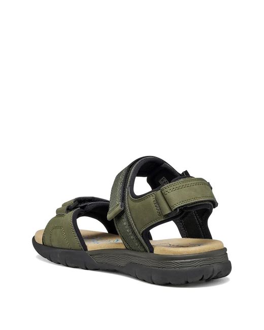 Geox Green Touch-Strap Buckle-Fastening Sandals for men