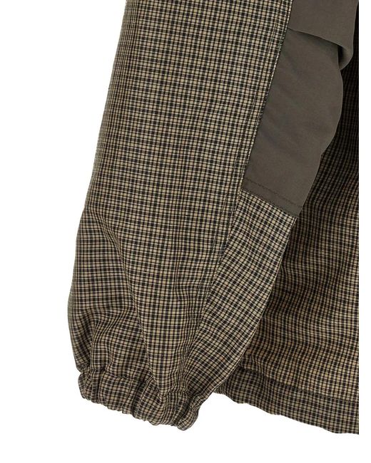 Comme des Garçons Green Check-Pattern Zip-Up Jacket for men