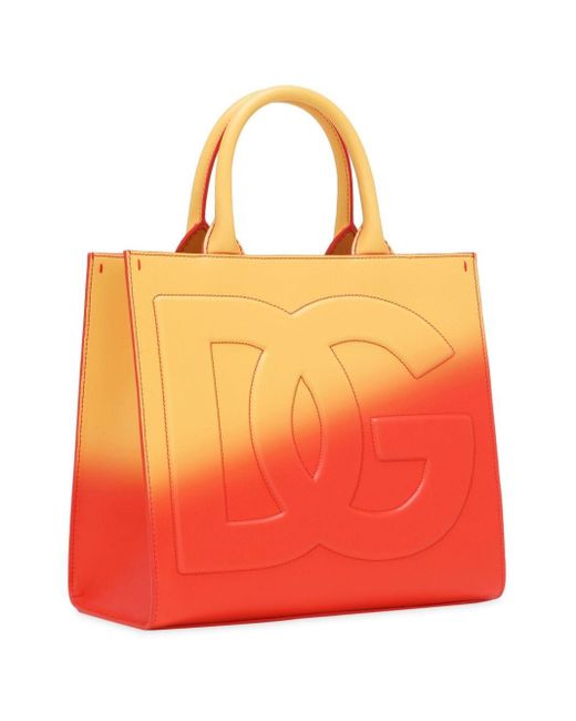 Dolce & Gabbana Daily ロゴエンボス ハンドバッグ Orange