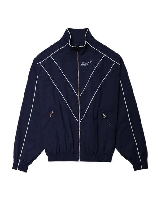 Willy Chavarria Blue Bad Boy Piped Track Jacket