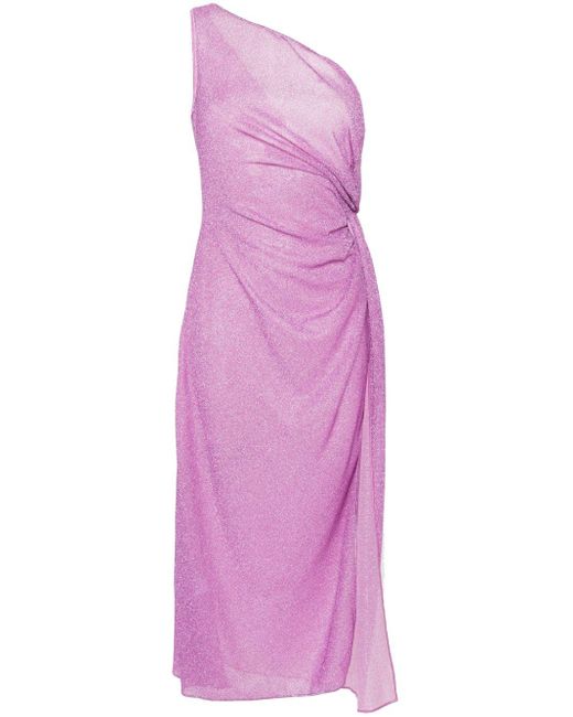 Robe longue Lumière à détail de nœud Oseree en coloris Purple