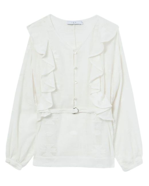 IRO White Bluse mit Rüschendetail