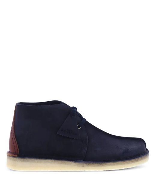 メンズ Clarks Trek Hi "dark Navy Suede" デザートブーツ Blue