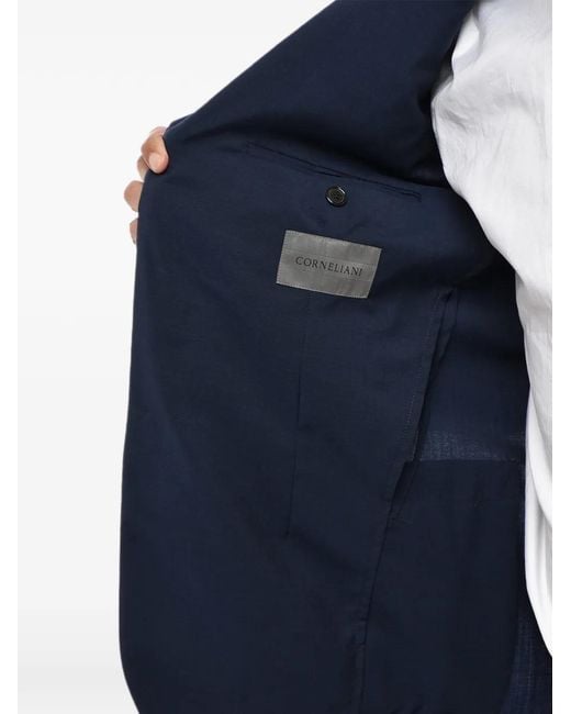 Corneliani Blue Gate Single-Breasted Blazer for men