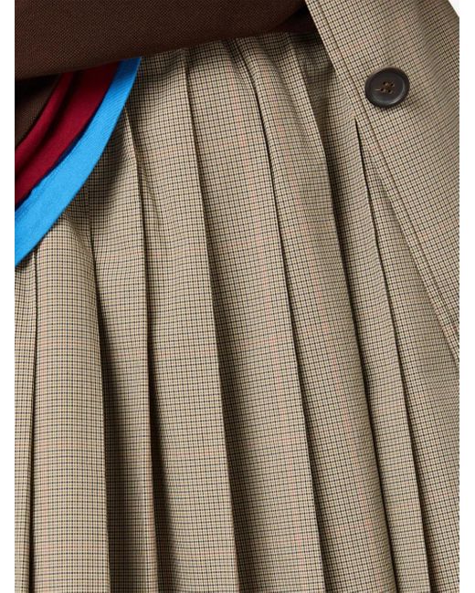 Gonna Midi A Quadri di Miu Miu in Brown
