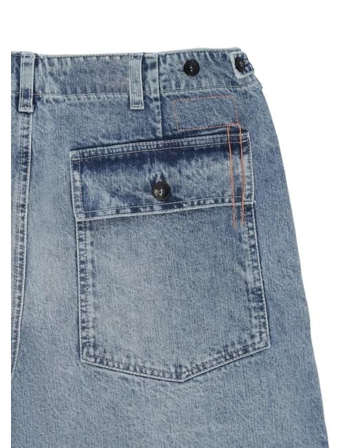 Fortela Blue Newfatigue Patch-Pocket Jeans for men