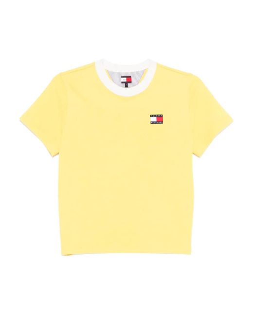 Tommy Hilfiger Yellow T-Shirt mit Logo-Print