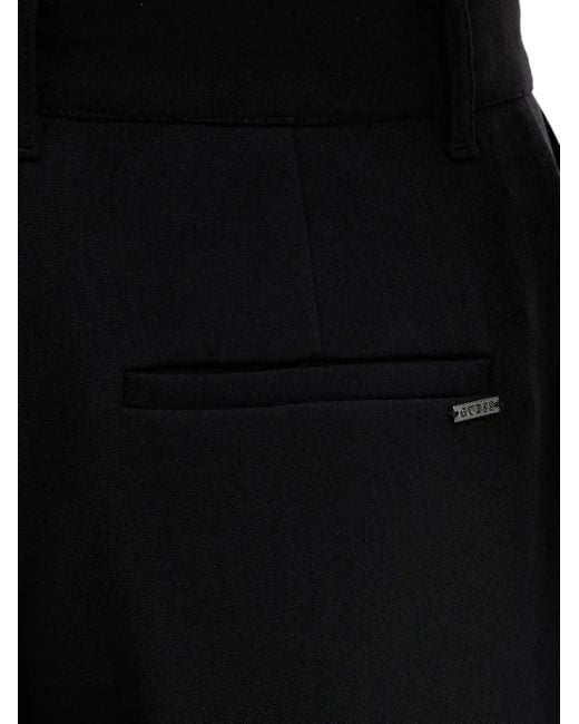 Guess Black Logo-Detail Trousers