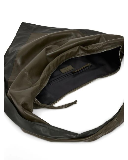 Lemaire Black Scarf Leather Shoulder Bag