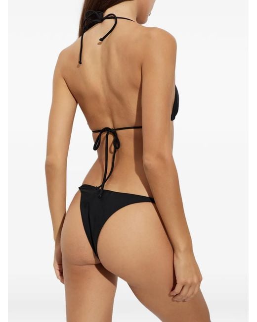 Moschino Black Heart-Charm Bikini Bottoms