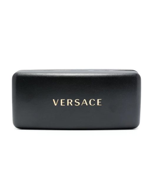 Versace Gray Matte-Effect Rectangle-Frame Sunglasses for men