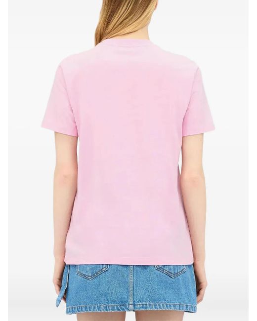 MSGM Pink Cotton T-Shirt