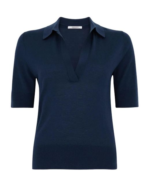 Kangra V-neck Top Blue