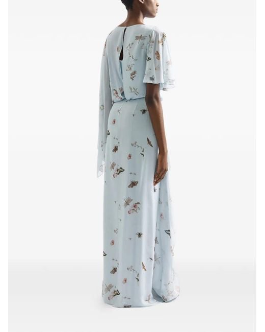 Erdem Blue Draped Gown