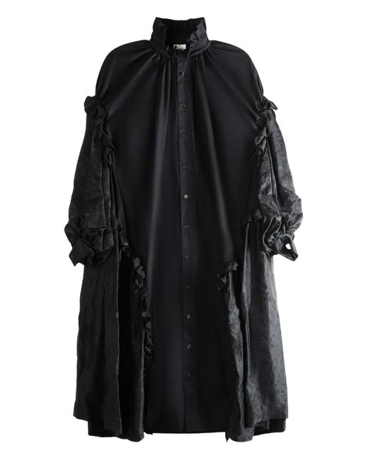 Noir Kei Ninomiya Black Ruffled Midi Dress