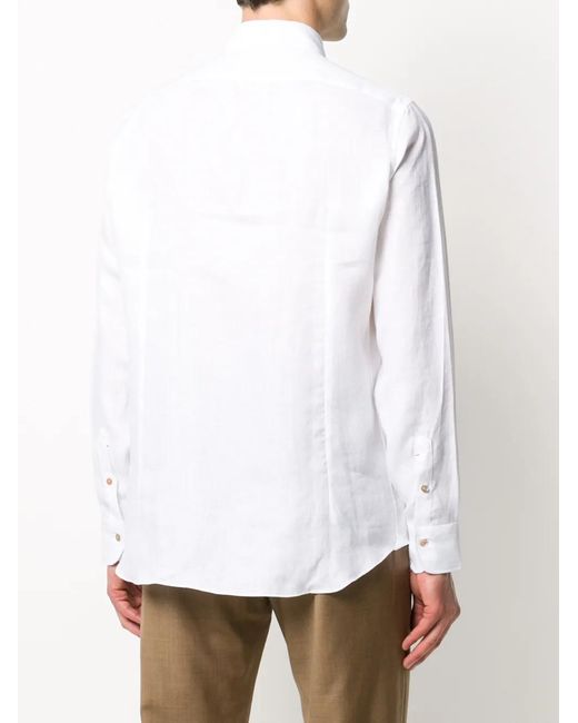 Camicia Taglio Regular di Mazzarelli in White da Uomo