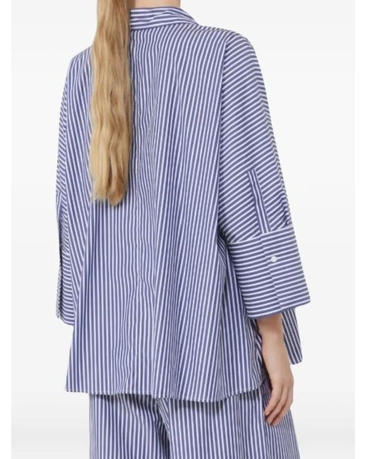 Weekend by Maxmara Purple Striped Collared Shirt
