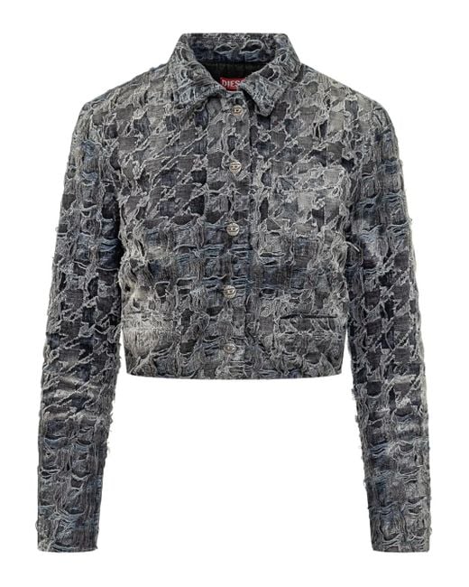 DIESEL Gray Jackets Poliammide