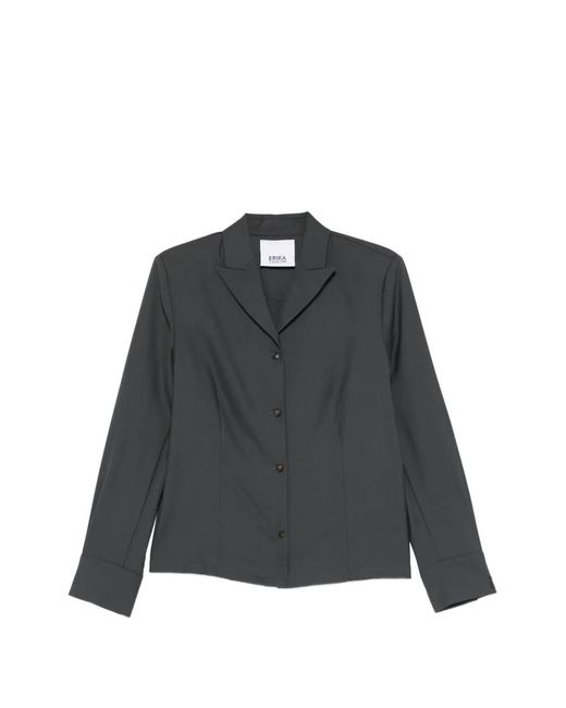 Erika Cavallini Semi Couture Black Buttoned Blazer